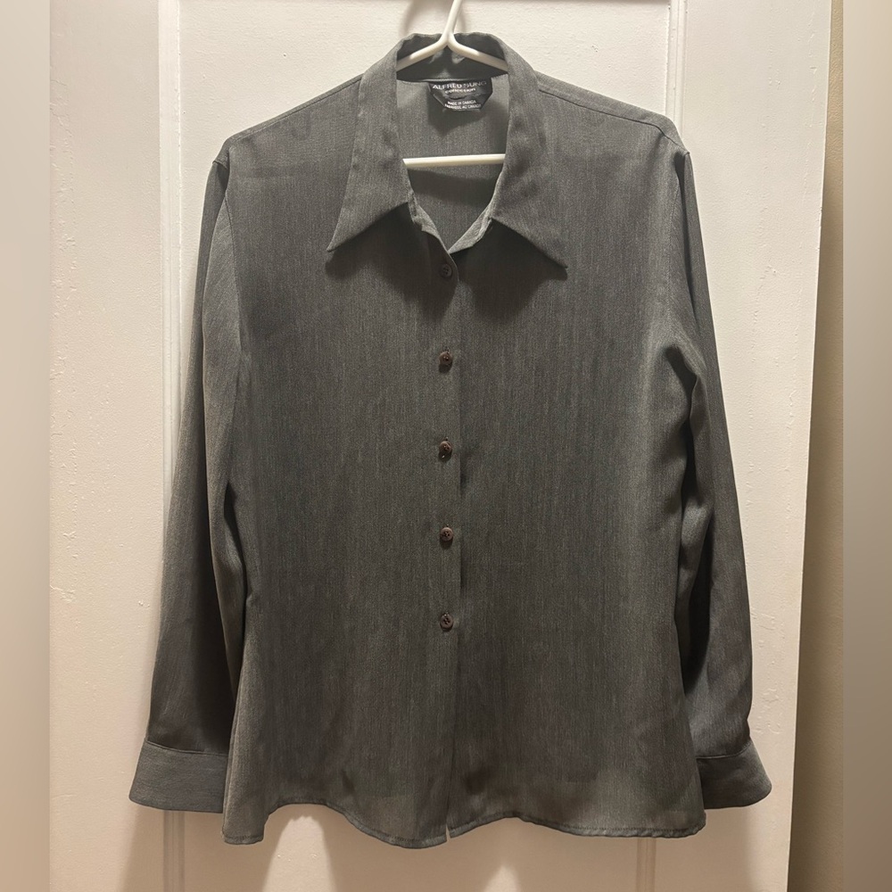ALFRED SUNG Charcoal Polyester Shirt